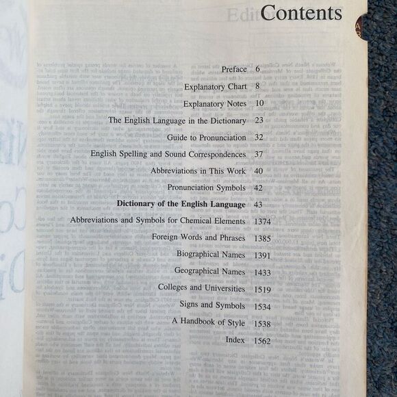 Websters vintage nineth new collegiate dictionary 1984 - Picture 3 of 5